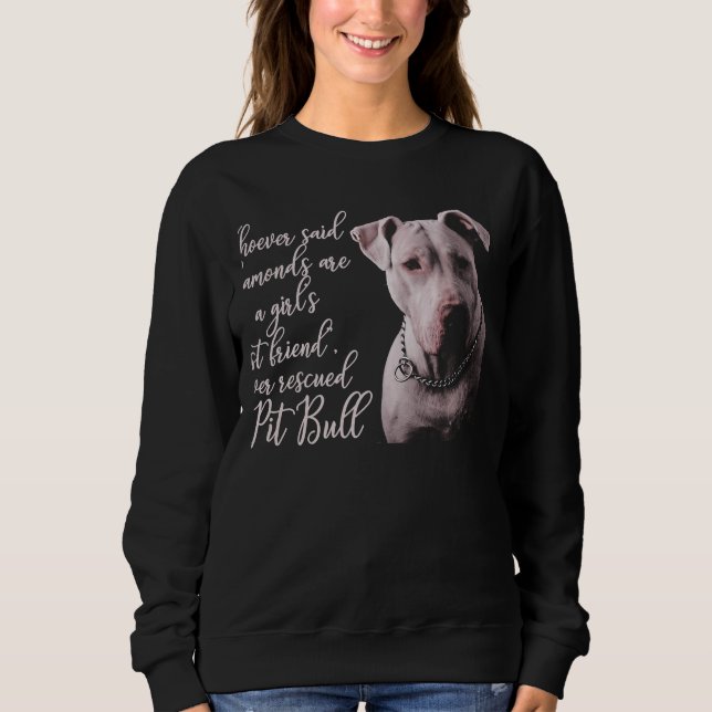 Pitbull Best Friend Hund T Shirt (Framsida)