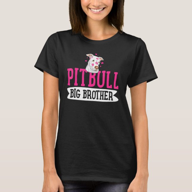 Pitbull Big Brother Pit Bull Terrier Hund Pibble O T Shirt (Framsida)