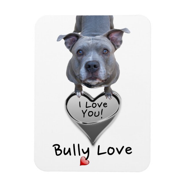 Pitbull Bully Kärlek Magnet (Vertikal)