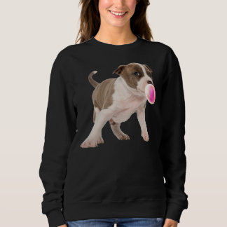 Pitbull Chews Gum Bubble Hundar Puppies T Shirt