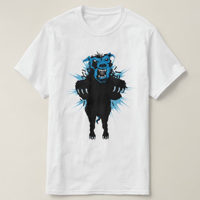 Pitbull Crazy  T Shirt (Design framsida)
