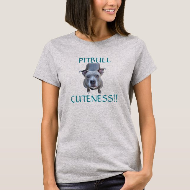 Pitbull Cuteness Women's Shirt T (Framsida)