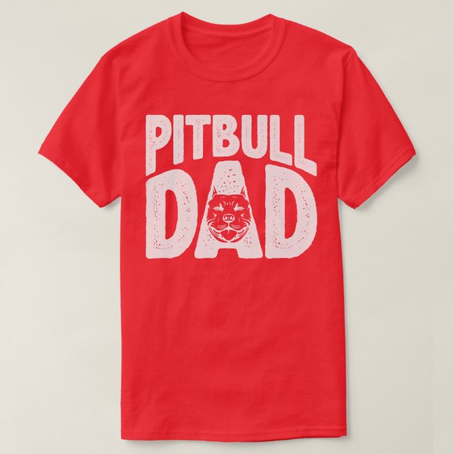 Pitbull Dad Dog, Best Dog Dad Ever, Mens Pitbull P T Shirt (Design framsida)