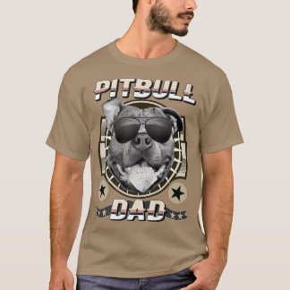 Pitbull Dad Proud Pit Bull Dog Father Retro Cool D T Shirt