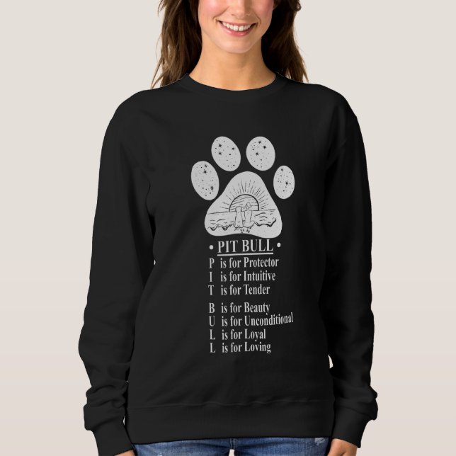 Pitbull Description Hund Tass Mamma T Shirt (Framsida)