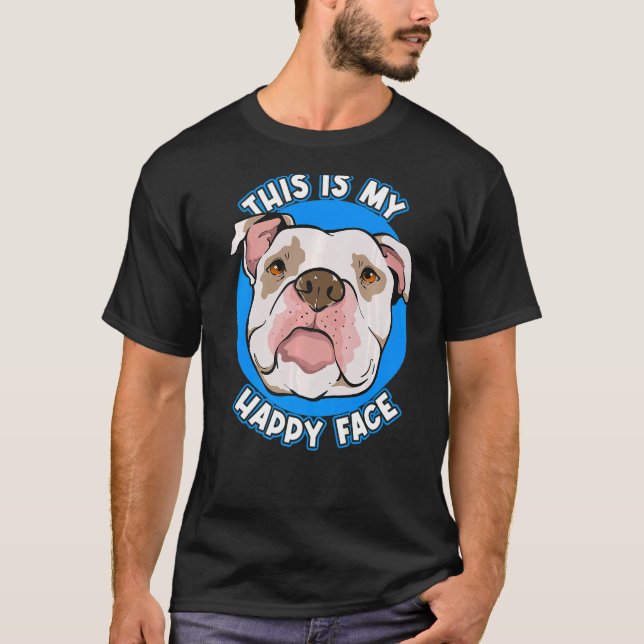 Pitbull Det här är min Pitbulls-citat för Lycklig  T Shirt (Framsida)