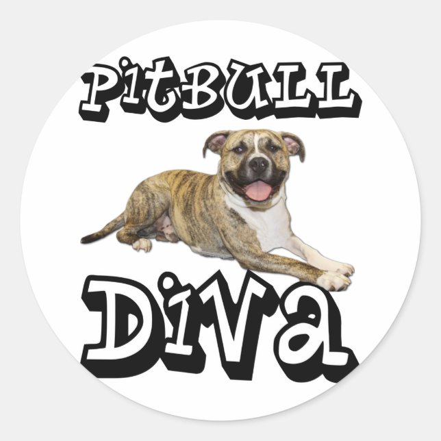 PitBull DIVA - Tigger Runt Klistermärke (Framsida)