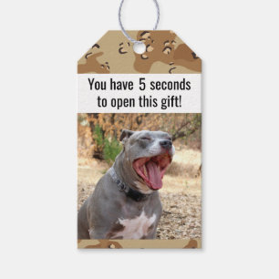 Pitbull Drill Sergeant Gift-Märkre Presentetikett