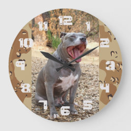 Pitbull Extrell Wall Clock Stor Klocka