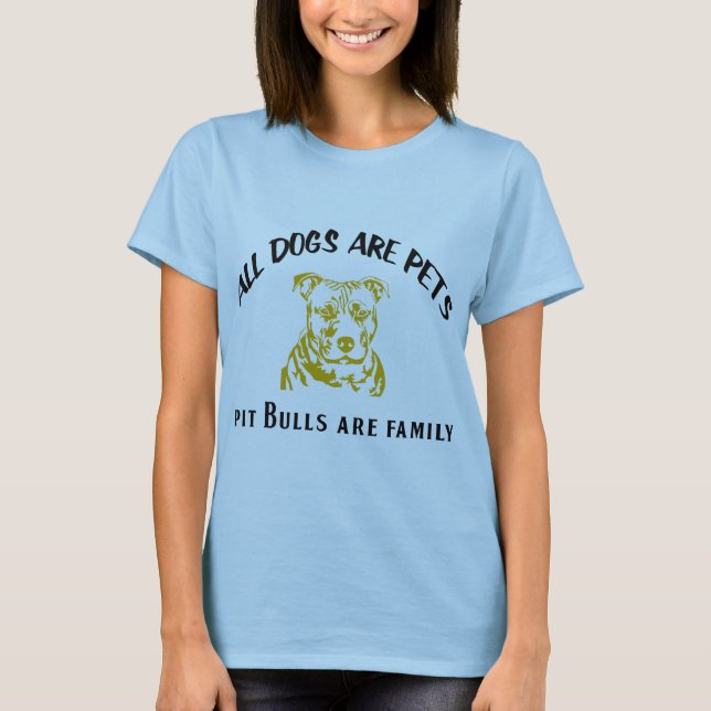 PITBULL-FAMILJ T-SHIRT (Framsida)