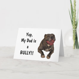 Pitbull Fars dag-hälsningskort Kort
