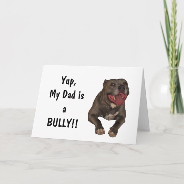 Pitbull Fars dag-hälsningskort Kort (Framsida)