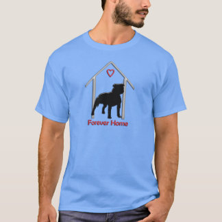 Pitbull för för evigthemsvart logotyp tee shirt