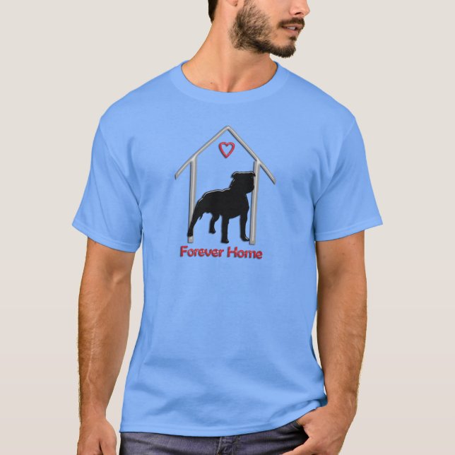 Pitbull för för evigthemsvart logotyp tee shirt (Framsida)