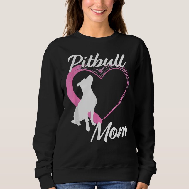 Pitbull för Pitbull Älskare Cute Pitbull Mamma Ros T Shirt (Framsida)