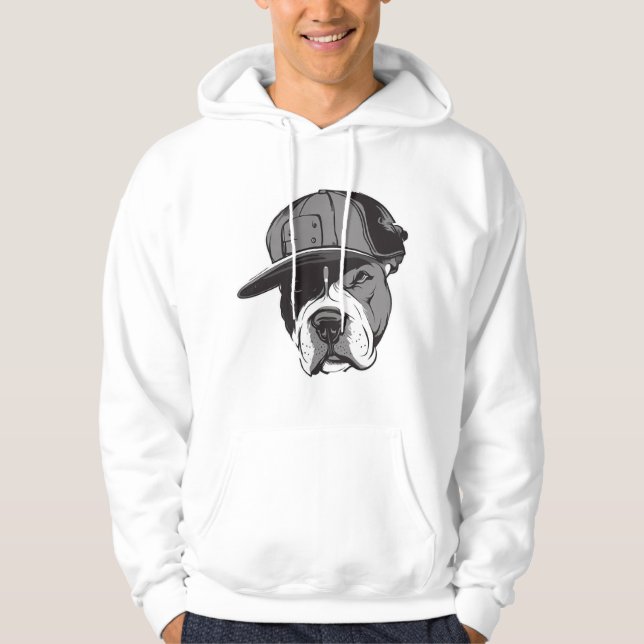 Pitbull Gangster Hoodie (Framsida)