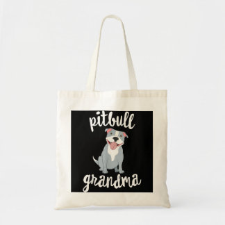 Pitbull Grandma Pawma Hund Grandföräldrar Grand Ma Tygkasse