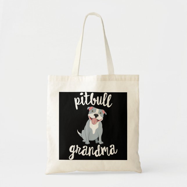 Pitbull Grandma Pawma Hund Grandföräldrar Grand Ma Tygkasse (Framsidan)