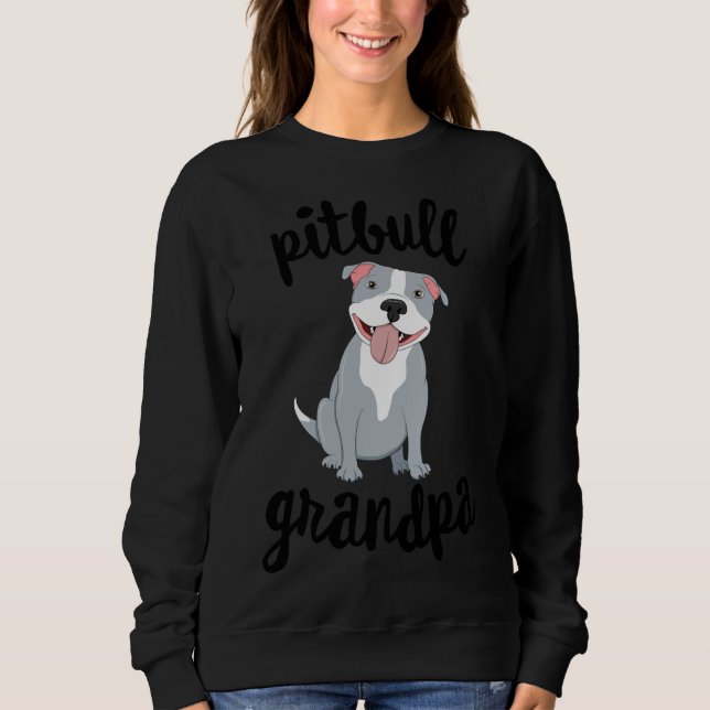 Pitbull Grandpa Pawpa Hund Grandföräldrar Grand Ta T Shirt (Framsida)