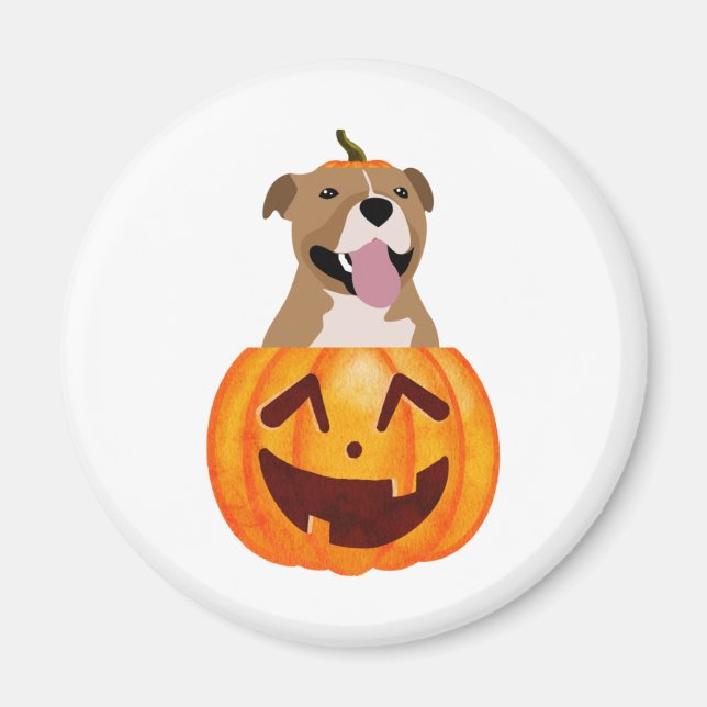 Pitbull Halloween Magnet (Framsidan)