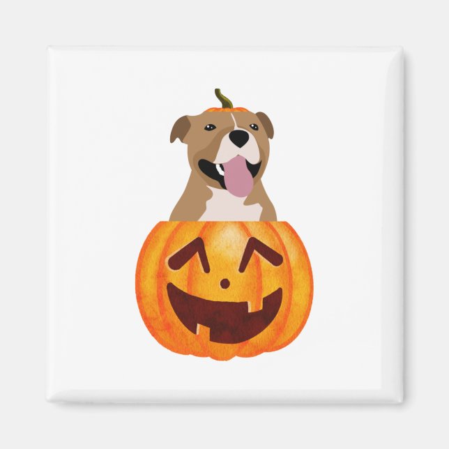 Pitbull Halloween Magnet (Framsidan)