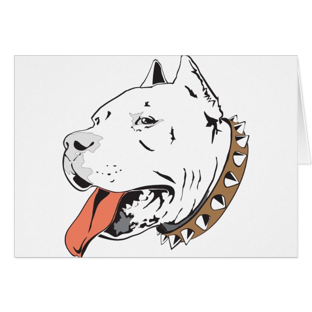 Pitbull Hälsningskort (Framsidan Horizontal)