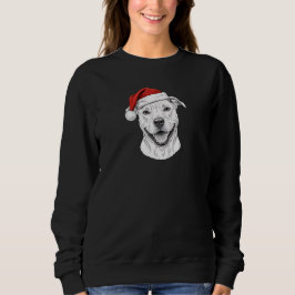 Pitbull Hand-Drawn Christmas–Custom Name Dog Gift T Shirt