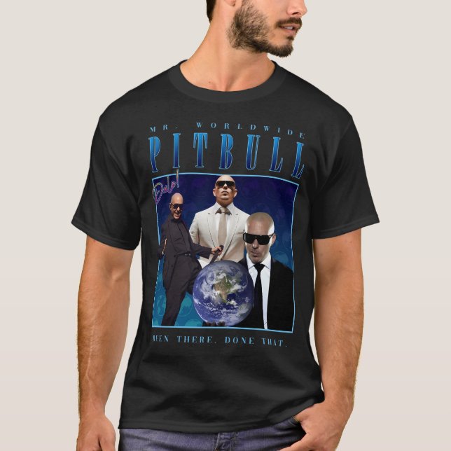 Pitbull Homage Shirt (Parody) T Shirt (Framsida)