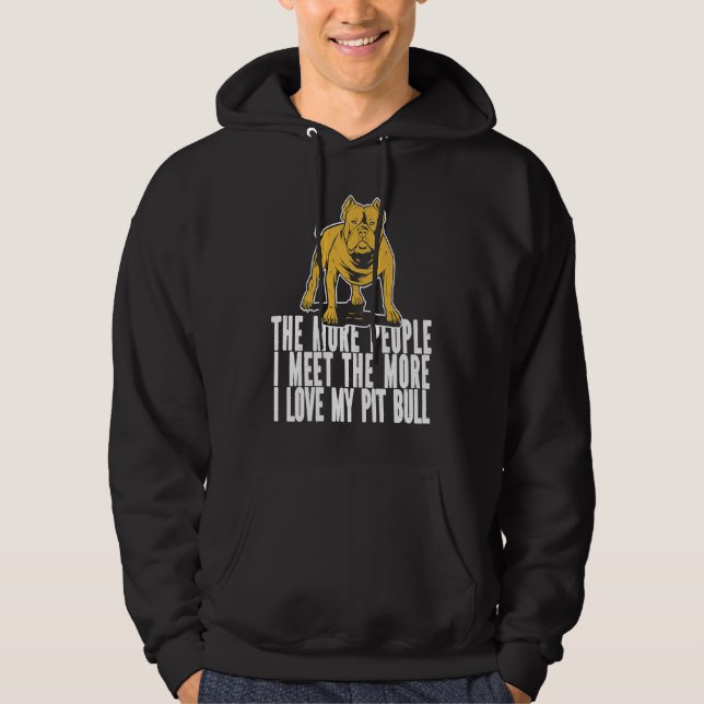 Pitbull humor  Hundras Pitbull Förbud Hoodie (Framsida)