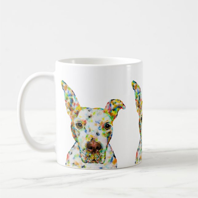 Pitbull Hund 11 oz. Mugg (Vänster)