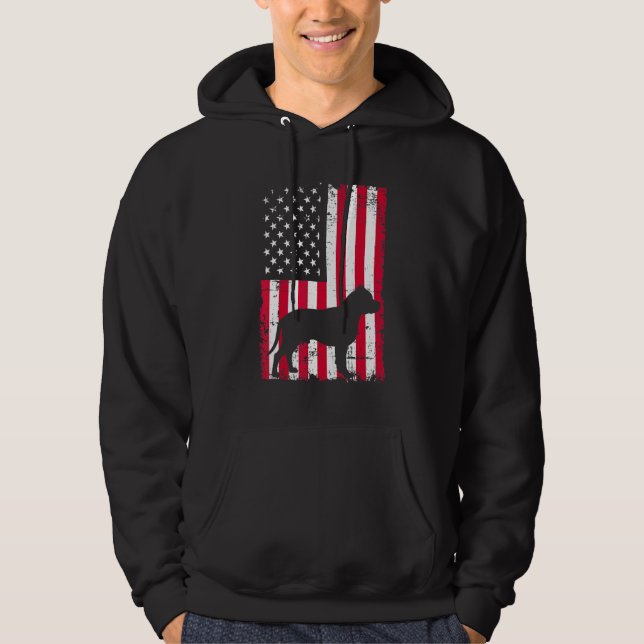 Pitbull Hund 1 Hoodie (Framsida)