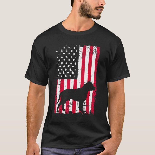 Pitbull Hund 1 T Shirt (Framsida)