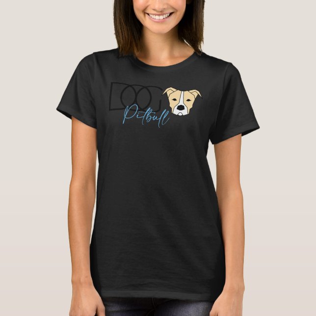 Pitbull Hund 261 T Shirt (Framsida)