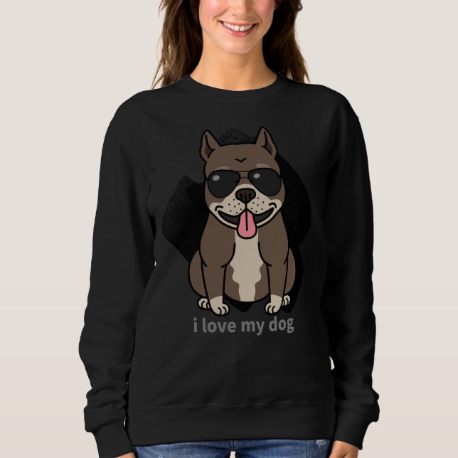 Pitbull Hund 265 T Shirt (Framsida)