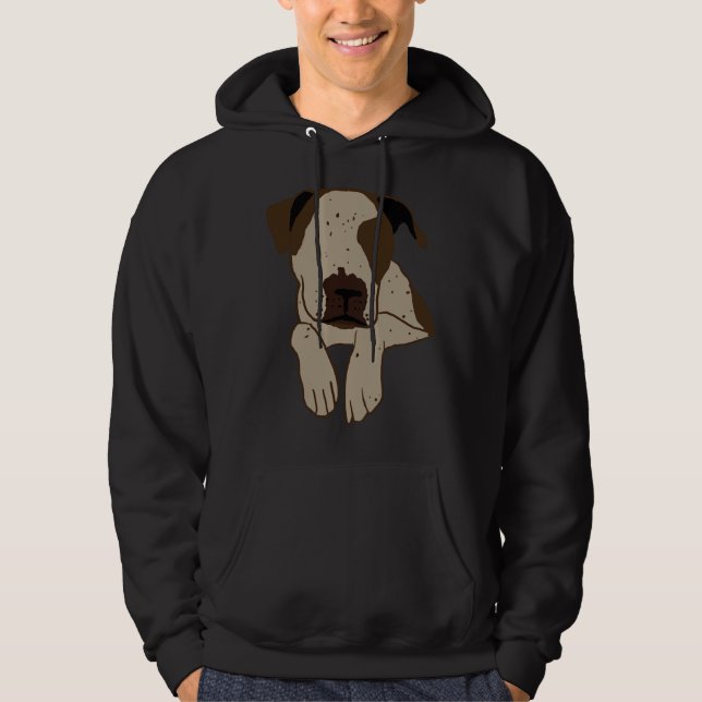 Pitbull Hund 27 Hoodie (Framsida)