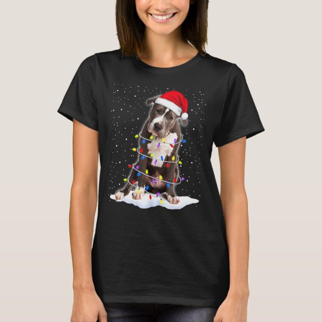 Pitbull Hund 2 T Shirt (Framsida)