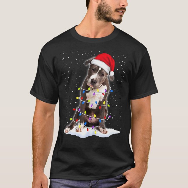 Pitbull Hund 2 T Shirt (Framsida)