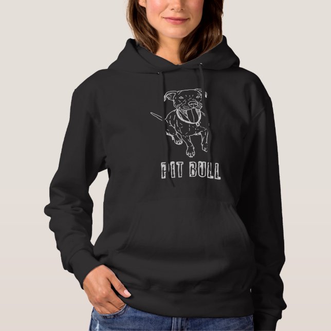 Pitbull Hund 42 T Shirt (Framsida)