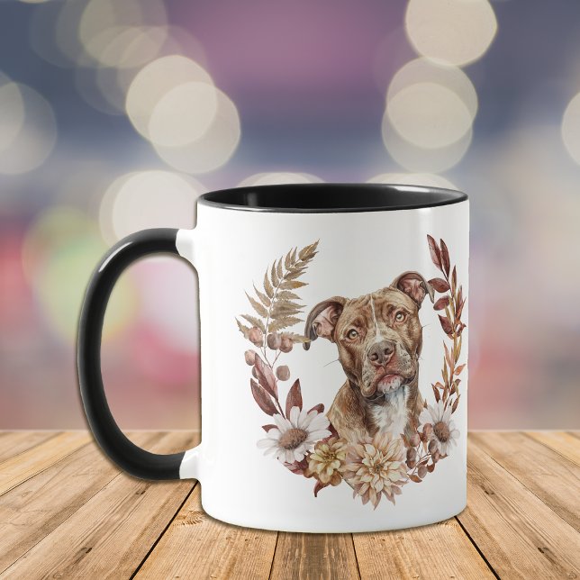 Pitbull Hund Autumn WAN Mugg (Skapare uppladdad)