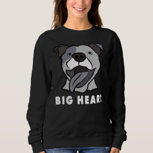 Pitbull Hund Big Heart Hund T Shirt