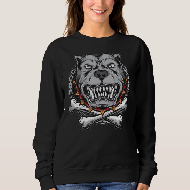 Pitbull Hund Classic T Shirt (Framsida)