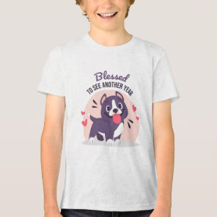 Pitbull Hund Cute Blad T Shirt