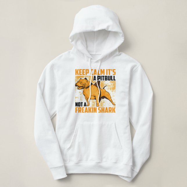 Pitbull Hund FUNNY Behålla Lugn sin A Pitbull Not  T Shirt (Design framsida)