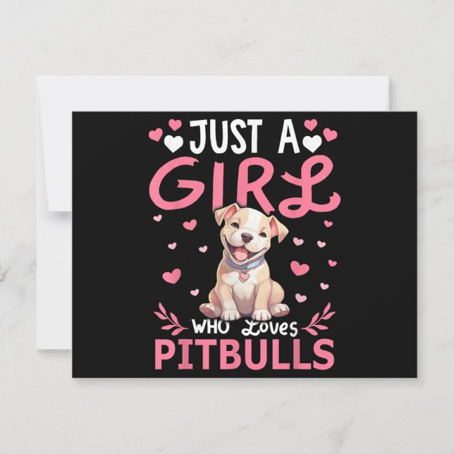 Pitbull Hund Girls Kvinnor är bara en flicka som K (Framsida)