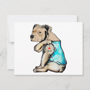 Pitbull Hund I Kärlek Pappa Tattofunny Family