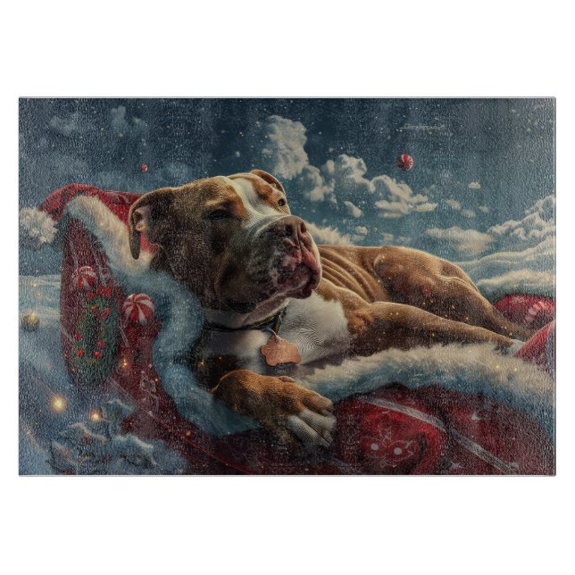 Pitbull Hund Jul Festlig (Framsidan)