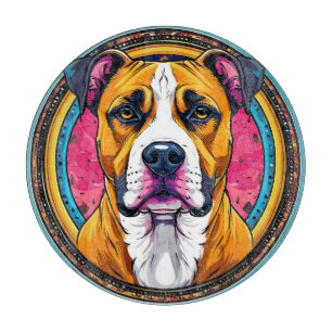 🐶 Pitbull Hund Livfull Konst Köksdekor
