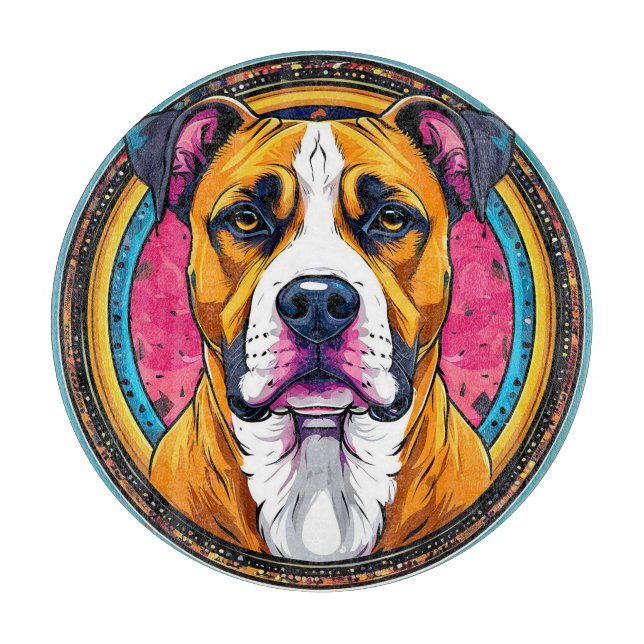 🐶 Pitbull Hund Livfull Konst Köksdekor (Framsidan)