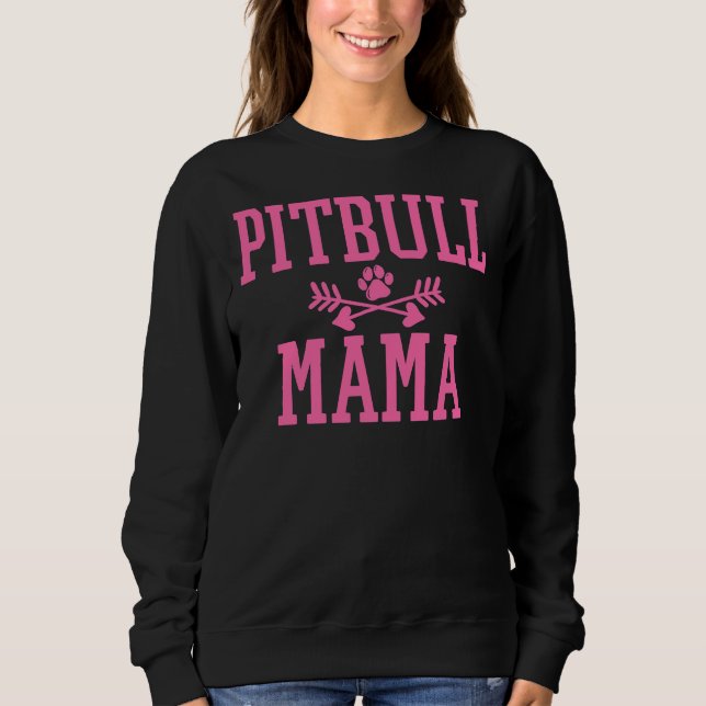 Pitbull Hund Mamma T Shirt (Framsida)