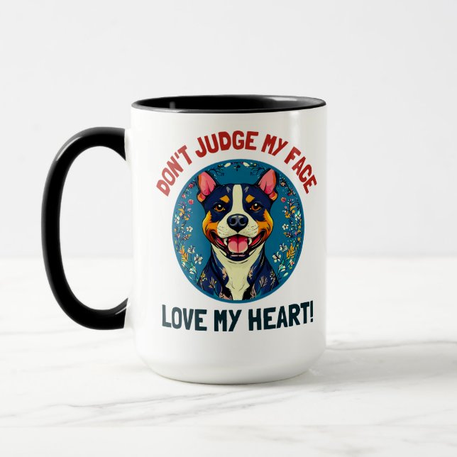 Pitbull hund mugg (Vänster)